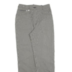 Womens Checked Cotton Blend Regular Straight Trousers W28 L30 Classic Zip