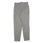 Womens Checked Cotton Blend Regular Straight Trousers W28 L30 Classic Zip