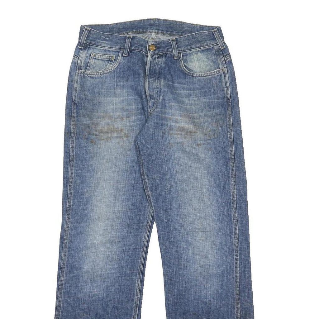 CARHARTT Mens Jeans Blue Relaxed Straight Denim W31 L32 Button Closure