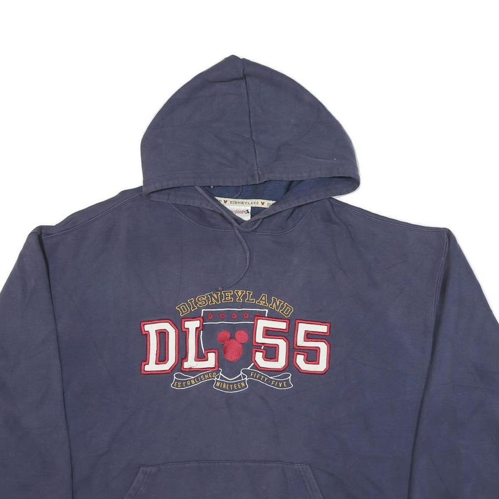 DISNEY Mens Navy Blue Disneyland DL 55 Pullover Hoodie XL Cotton Blend