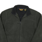 TIMBERLAND Mens Black Button Jacket L Cotton Blend Plain Classic Outerwear