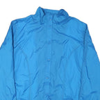 TUDOUR COURT Womens Blue Nylon Button Jacket M Lightweight Casual Outerwear