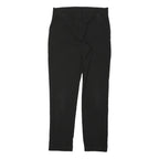F&F Boys Black Regular Fit Straight Leg Trousers W30 L28 Schoolwear Button