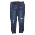 YES OR NO Mens Slim Jeans Blue Denim Cotton Blend Drawstring W30 L26 Casual Wear