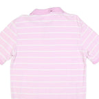 POLO RALPH LAUREN Mens Pink & White Striped Short Sleeve Polo Shirt M Classic