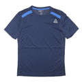 REEBOK Mens Blue & Royal Blue Graphic T-Shirt S Short Sleeve Crew Neck