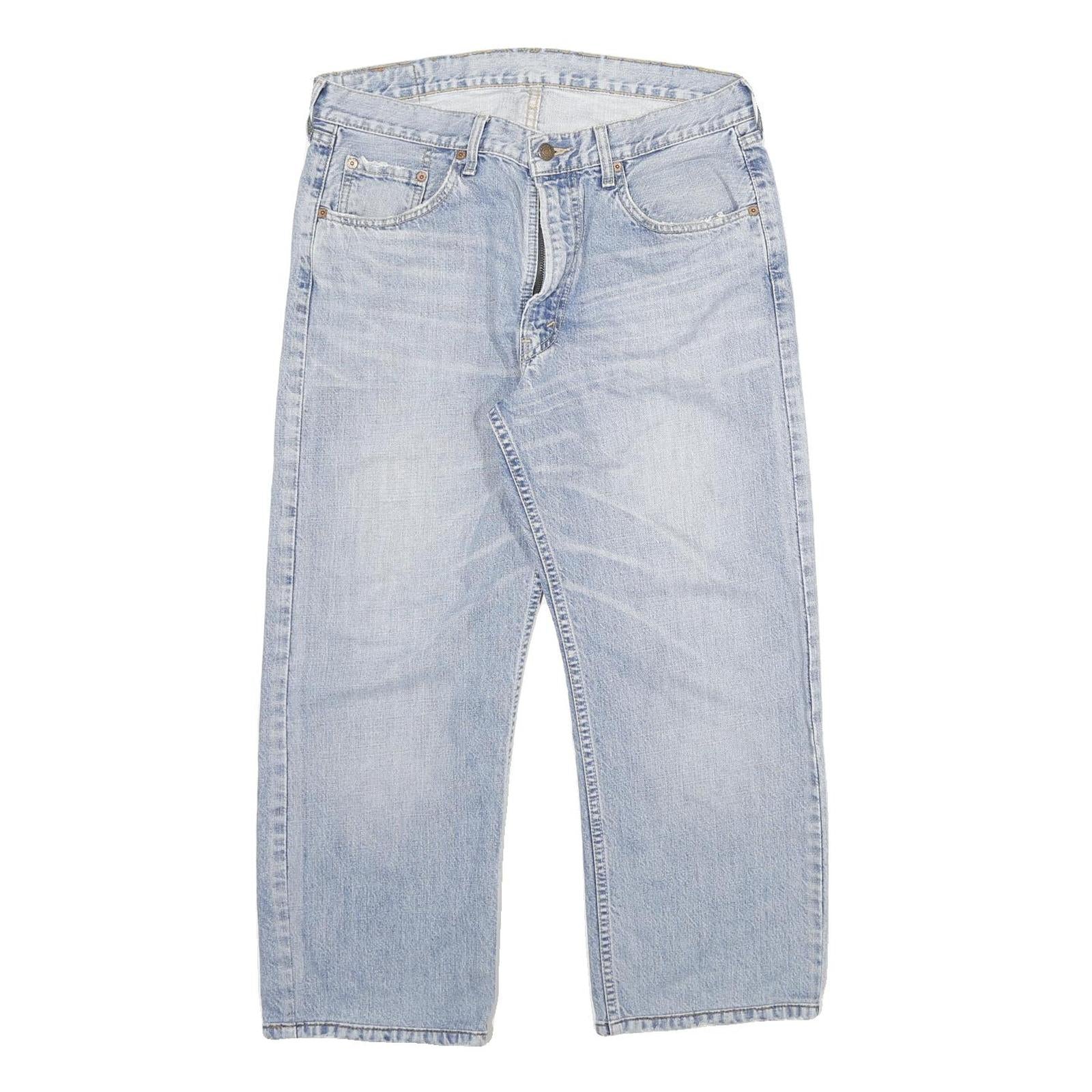 LEVI'S 500 Mens Jeans Blue Relaxed Straight Denim Light W34 L25 Classic Casual