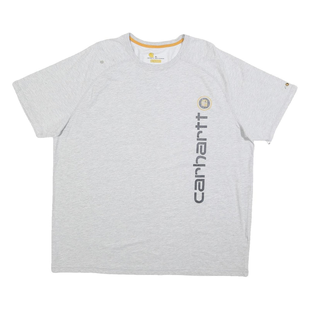 CARHARTT Mens Light Grey Cotton Blend XL Short Sleeve Crew Neck Logo Print
