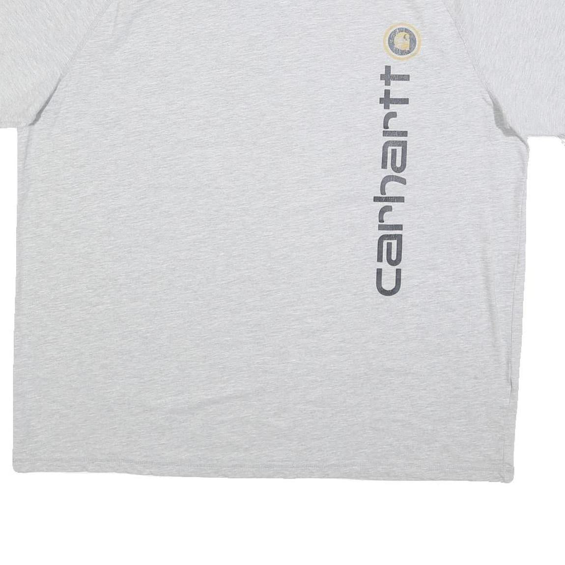 CARHARTT Mens Light Grey Cotton Blend XL Short Sleeve Crew Neck Logo Print