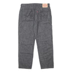 LEVI'S 504 Mens Jeans Grey Regular Straight Denim W35 L28 Classic Zip Closure