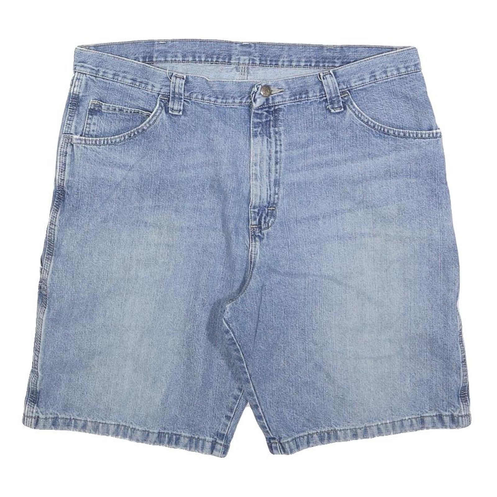 WRANGLER Mens Denim Blue Casual Shorts XL W38 Cotton Blend Utility Pockets