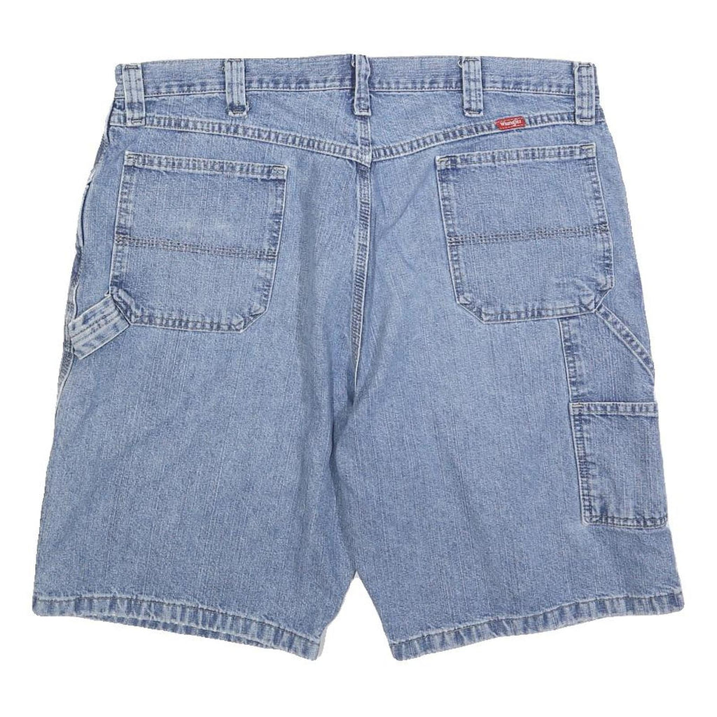 WRANGLER Mens Denim Blue Casual Shorts XL W38 Cotton Blend Utility Pockets
