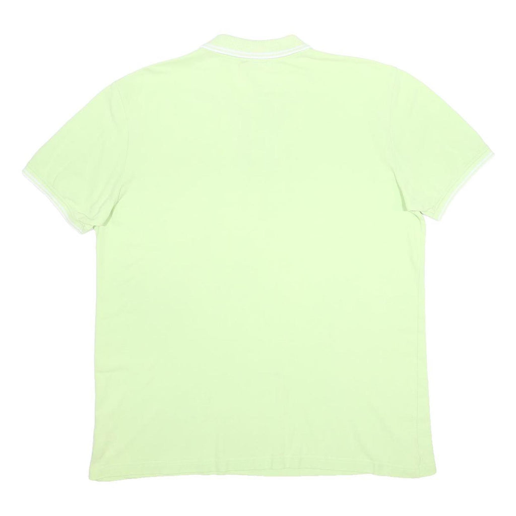 KAPPA Mens Light Green & White Short Sleeve Plain XL Cotton Polo Shirt Casual
