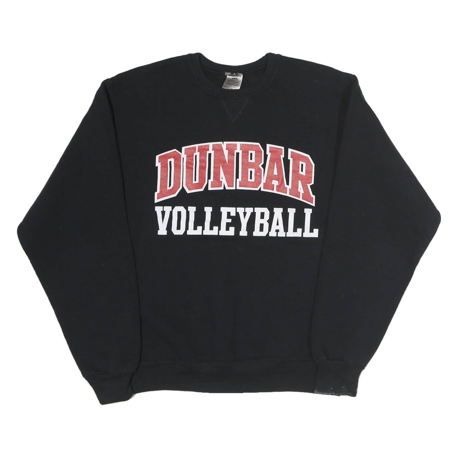 RUSSELL ATHLETIC Mens Black Dunbar Volleyball Crew Neck M Sweatshirt Coach