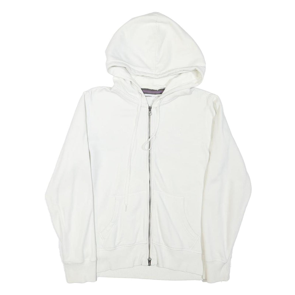 CHICMSEE Womens White Zip Up Hoodie S Cotton Blend Casual Sweatshirt