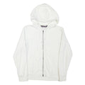 CHICMSEE Womens White Zip Up Hoodie S Cotton Blend Casual Sweatshirt