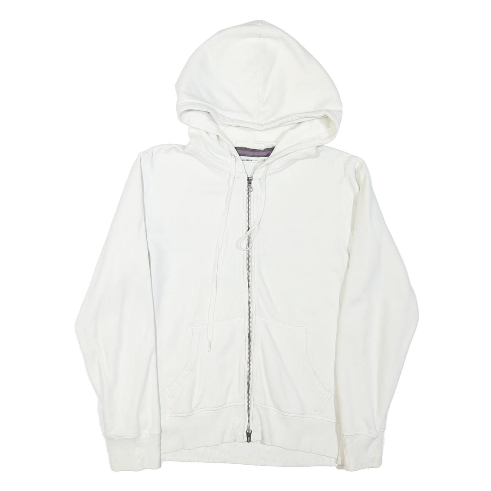 CHICMSEE Womens White Zip Up Hoodie S Cotton Blend Casual Sweatshirt
