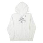 CHICMSEE Womens White Zip Up Hoodie S Cotton Blend Casual Sweatshirt