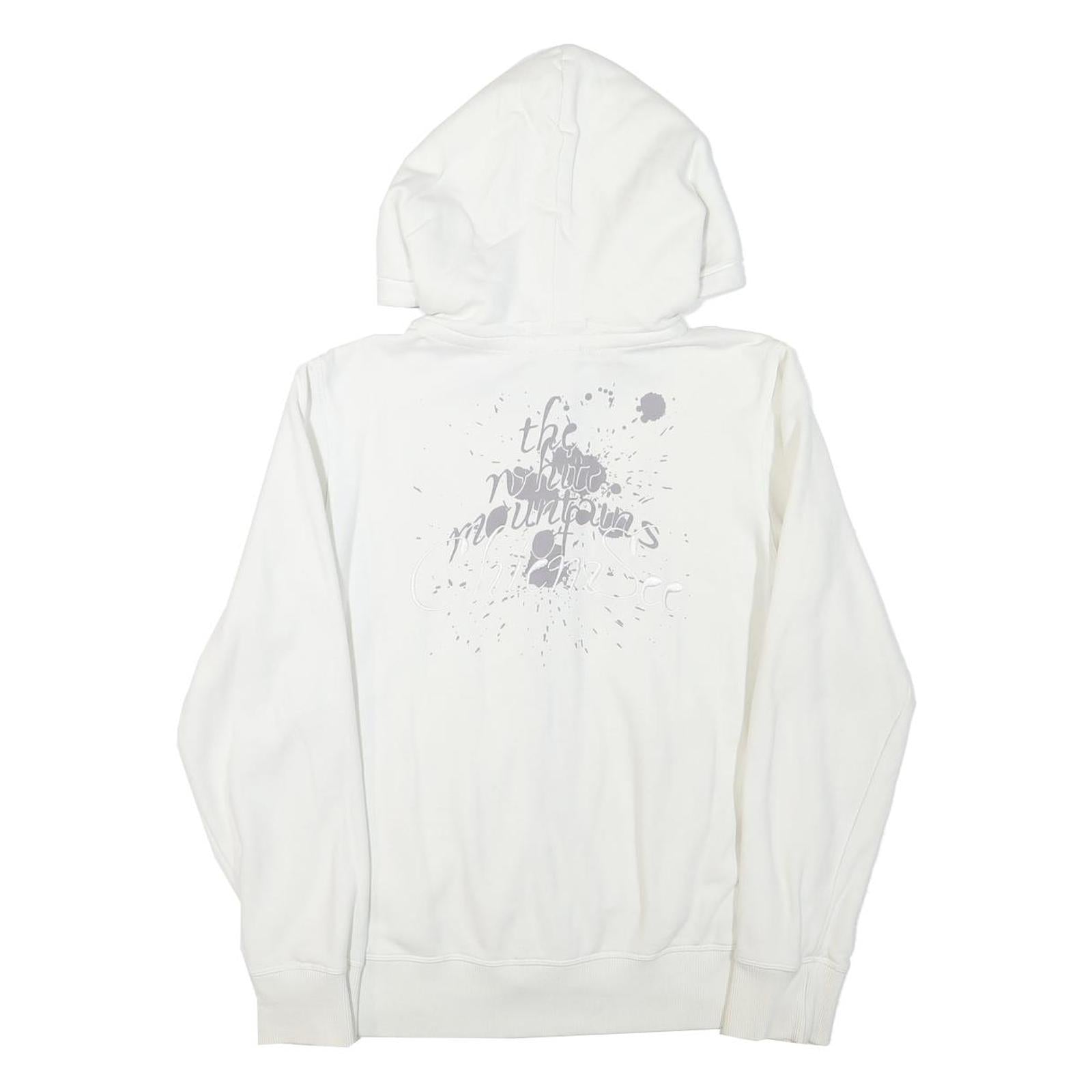 CHICMSEE Womens White Zip Up Hoodie S Cotton Blend Casual Sweatshirt