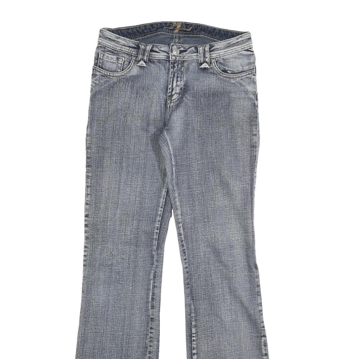 7 FOR ALL MANKIND Womens Jeans Blue Slim Straight Denim Light W27 L32 Cotton