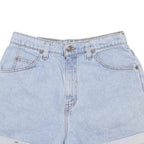 LEVI'S Womens Shorts Blue Denim M W28 Cuffed Hem Classic Fit Casual