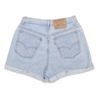 LEVI'S Womens Shorts Blue Denim M W28 Cuffed Hem Classic Fit Casual
