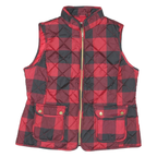 ST JOHNS BAY Mens Red & Black Quilted Jacket L Polyester Blend Zip Pockets