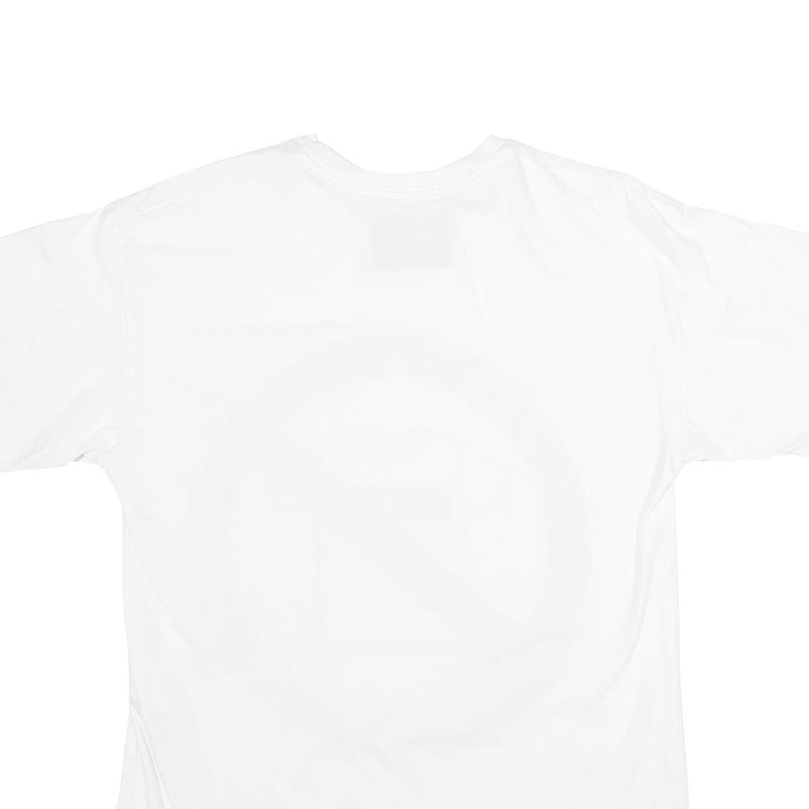 MOSCHINO Mens White Graphic T-Shirt S Short Sleeve Crew Neck Cotton