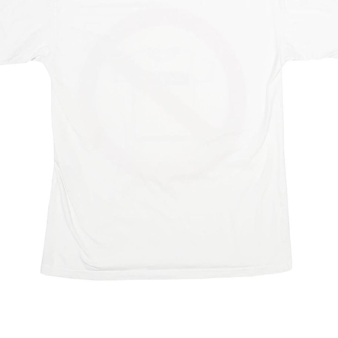 MOSCHINO Mens White Graphic T-Shirt S Short Sleeve Crew Neck Cotton