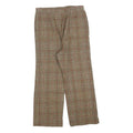 Womens Regular Fit Checked Zip Trousers W30 L24 Brown Beige Classic Pattern
