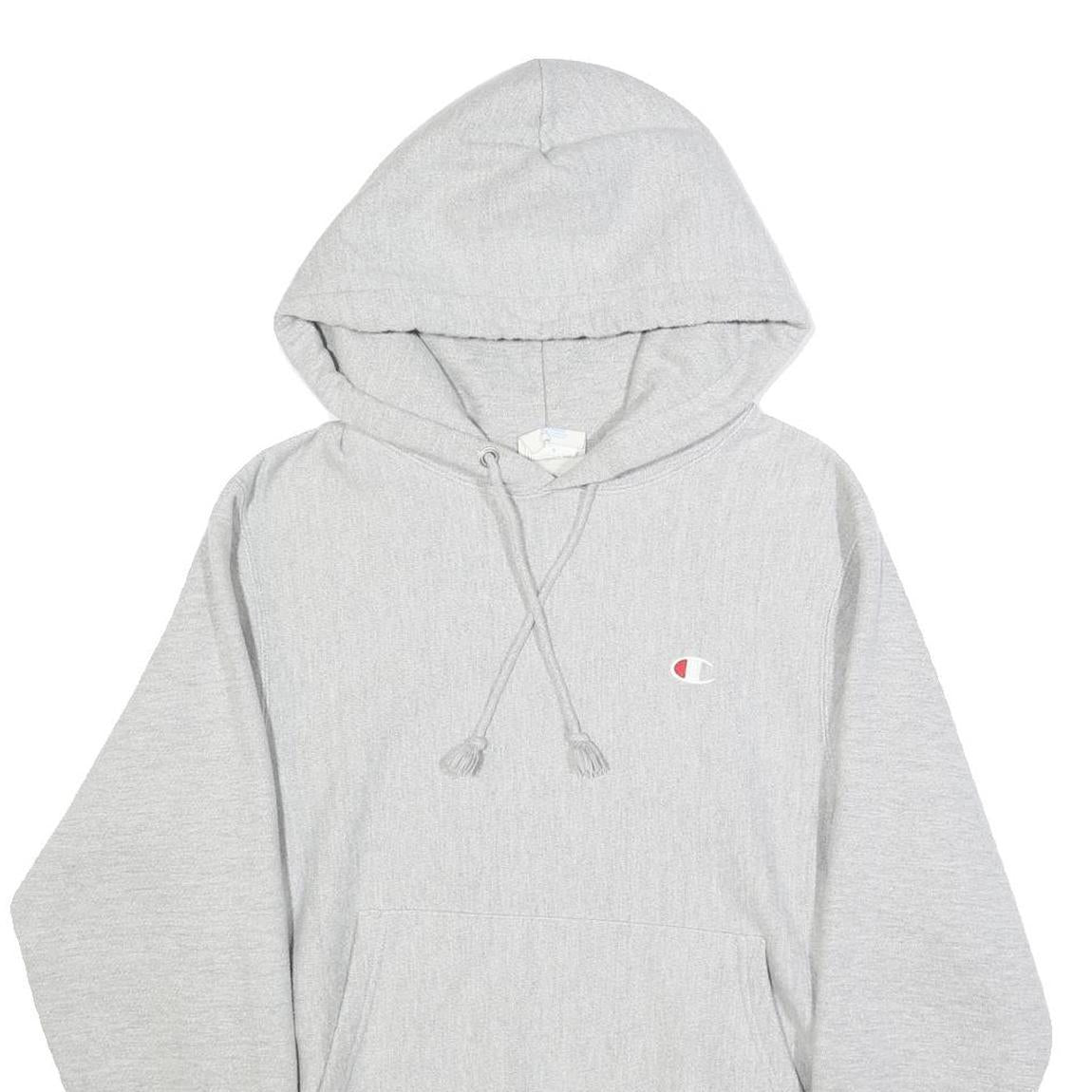 CHAMPION REVERSE WEAVE Mens Grey Pullover Hoodie S Classic Cotton Blend