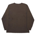 CARHARTT Mens Brown Long Sleeve Crew Neck Pocket T-Shirt L Classic Cotton
