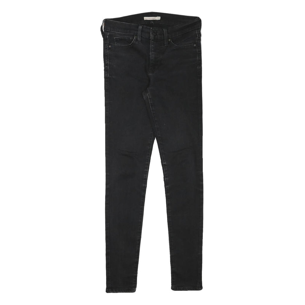 LEVI'S Womens Jeans Black Slim Skinny Denim W28 L30 Cotton Blend Zip