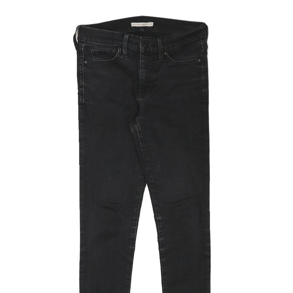 LEVI'S Womens Jeans Black Slim Skinny Denim W28 L30 Cotton Blend Zip