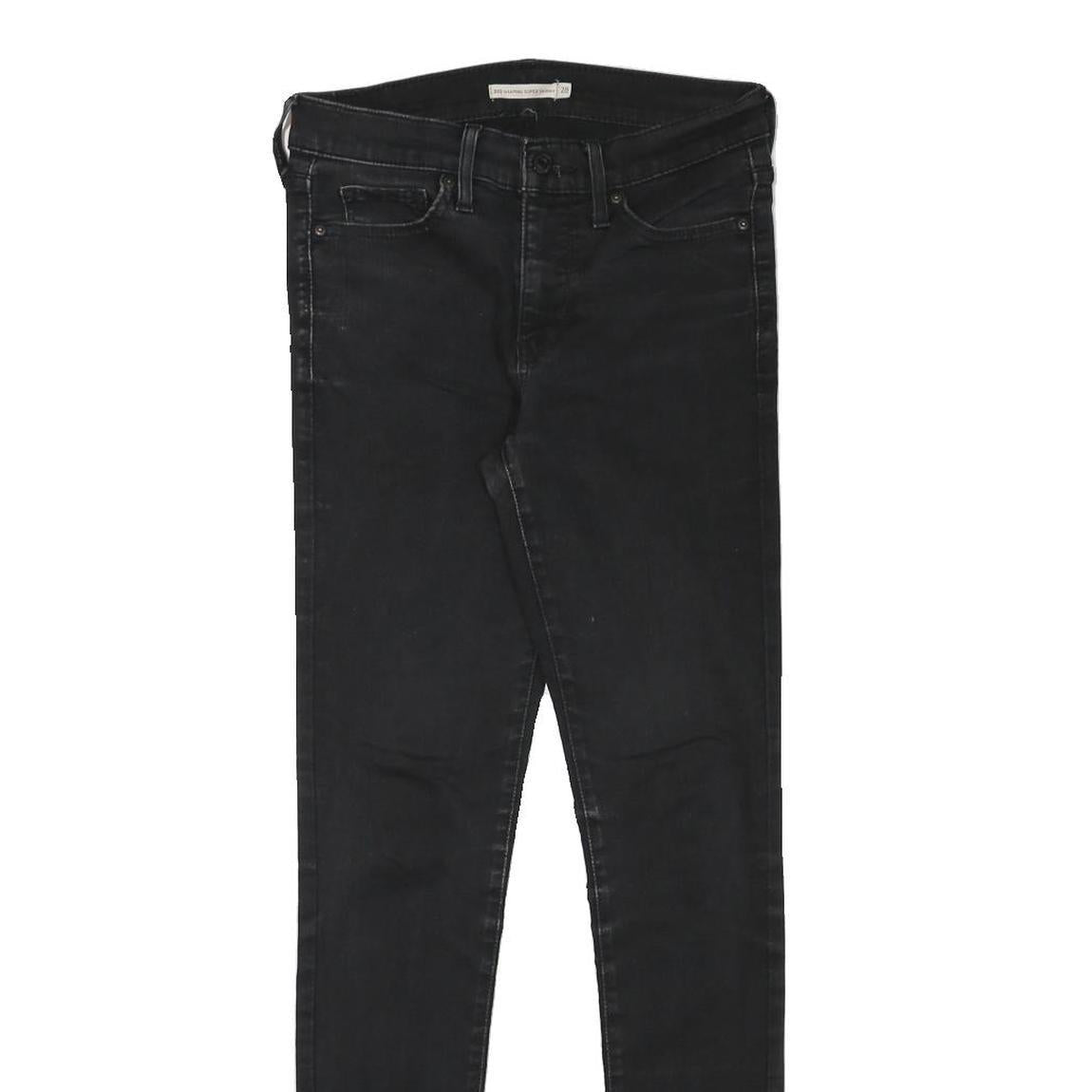 LEVI'S Womens Jeans Black Slim Skinny Denim W28 L30 Cotton Blend Zip