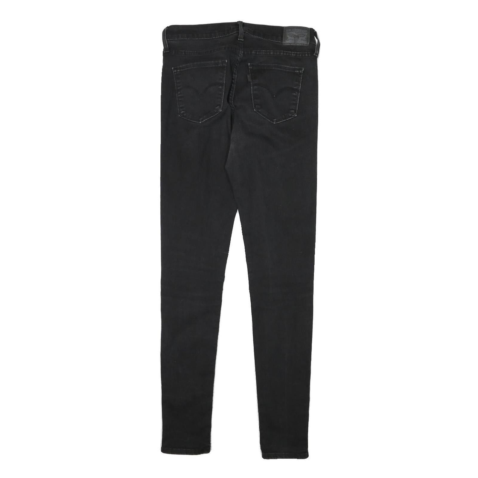 LEVI'S Womens Jeans Black Slim Skinny Denim W28 L30 Cotton Blend Zip