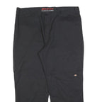 DICKIES Mens Cotton Blend Black Relaxed Straight Trousers W40 L30 Workwear