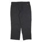 DICKIES Mens Cotton Blend Black Relaxed Straight Trousers W40 L30 Workwear