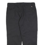 DICKIES Mens Cotton Blend Black Relaxed Straight Trousers W40 L30 Workwear