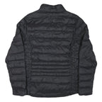 FILA Womens Black Outdoor Jacket L Polyester Blend Microfibre Plain Lightweight