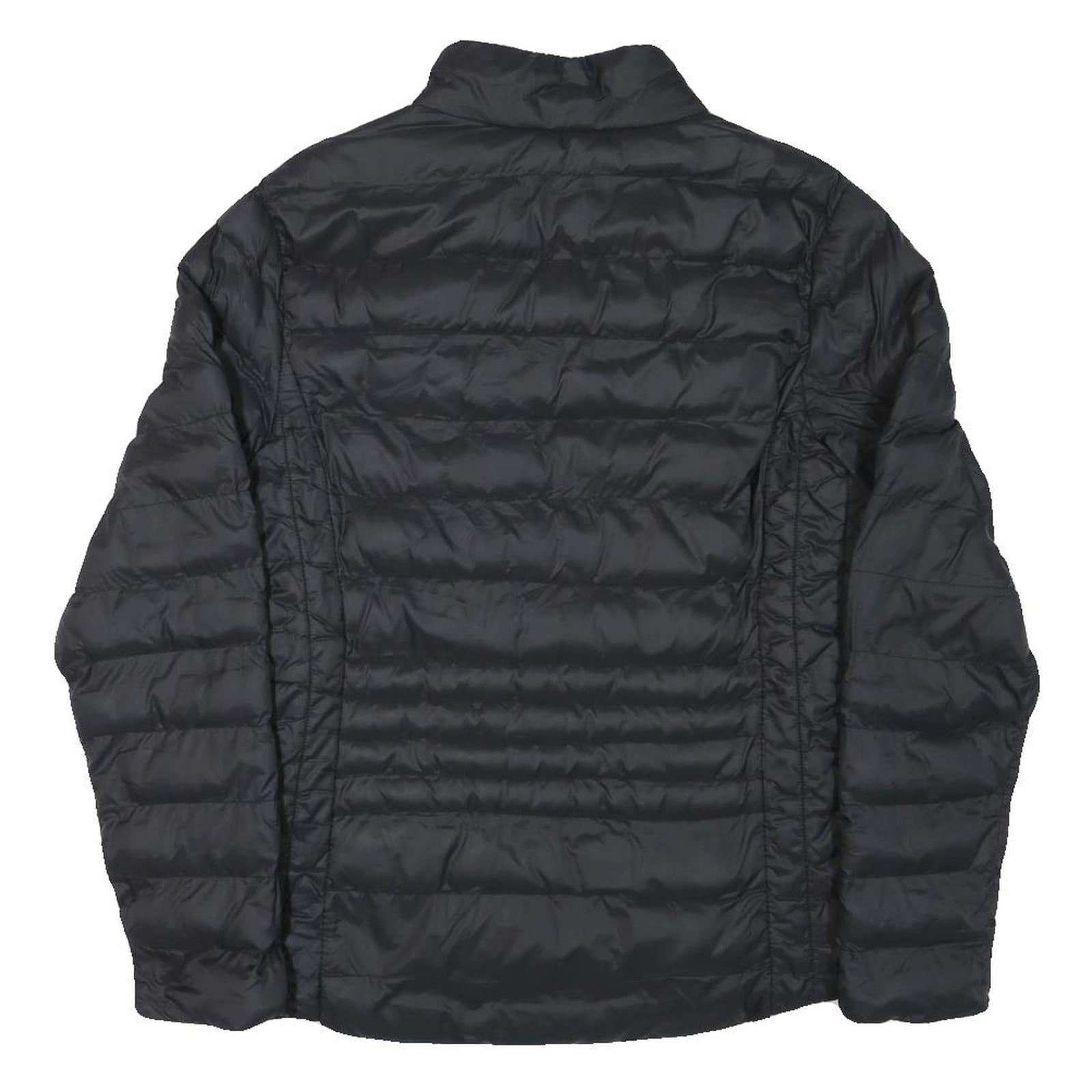 FILA Womens Black Outdoor Jacket L Polyester Blend Microfibre Plain Lightweight