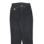 TRUSSARDI Womens Jeans Black Cotton Blend Regular W25 L28 Stylish Zip Closure