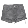 LEVI'S Womens Shorts Grey Denim Casual Cut-Off S W28 Frayed Hem Retro Style