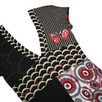 DESIGUAL Y2K Womens Black & Red Patchwork Day Cotton Blend Dress S Graphic