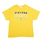 GILDAN Mens Yellow Salem Tennis Graphic T-Shirt XL Short Sleeve Crew Neck