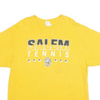 GILDAN Mens Yellow Salem Tennis Graphic T-Shirt XL Short Sleeve Crew Neck