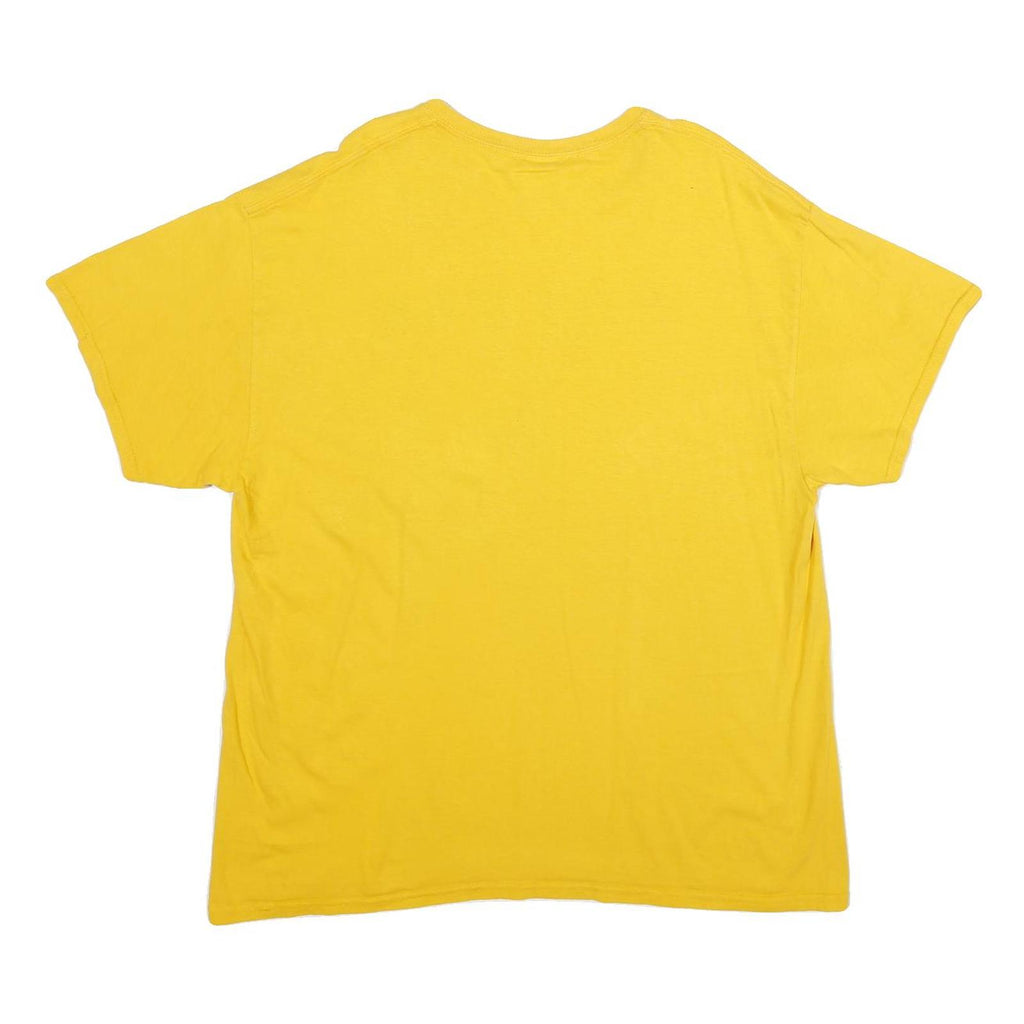 GILDAN Mens Yellow Salem Tennis Graphic T-Shirt XL Short Sleeve Crew Neck