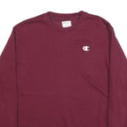 CHAMPION Mens Maroon Crew Neck M Cotton Blend Pullover Sweatshirt