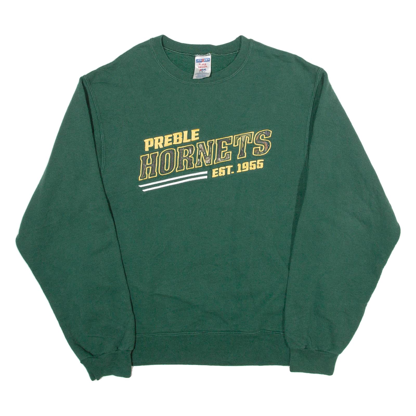 JERZEES Preble Hornets Mens Sweatshirt Green 90s S