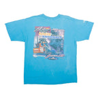 GILDAN Mens Blue NHRA Nationals Graphic T-Shirt L Short Sleeve Crew Neck Racing